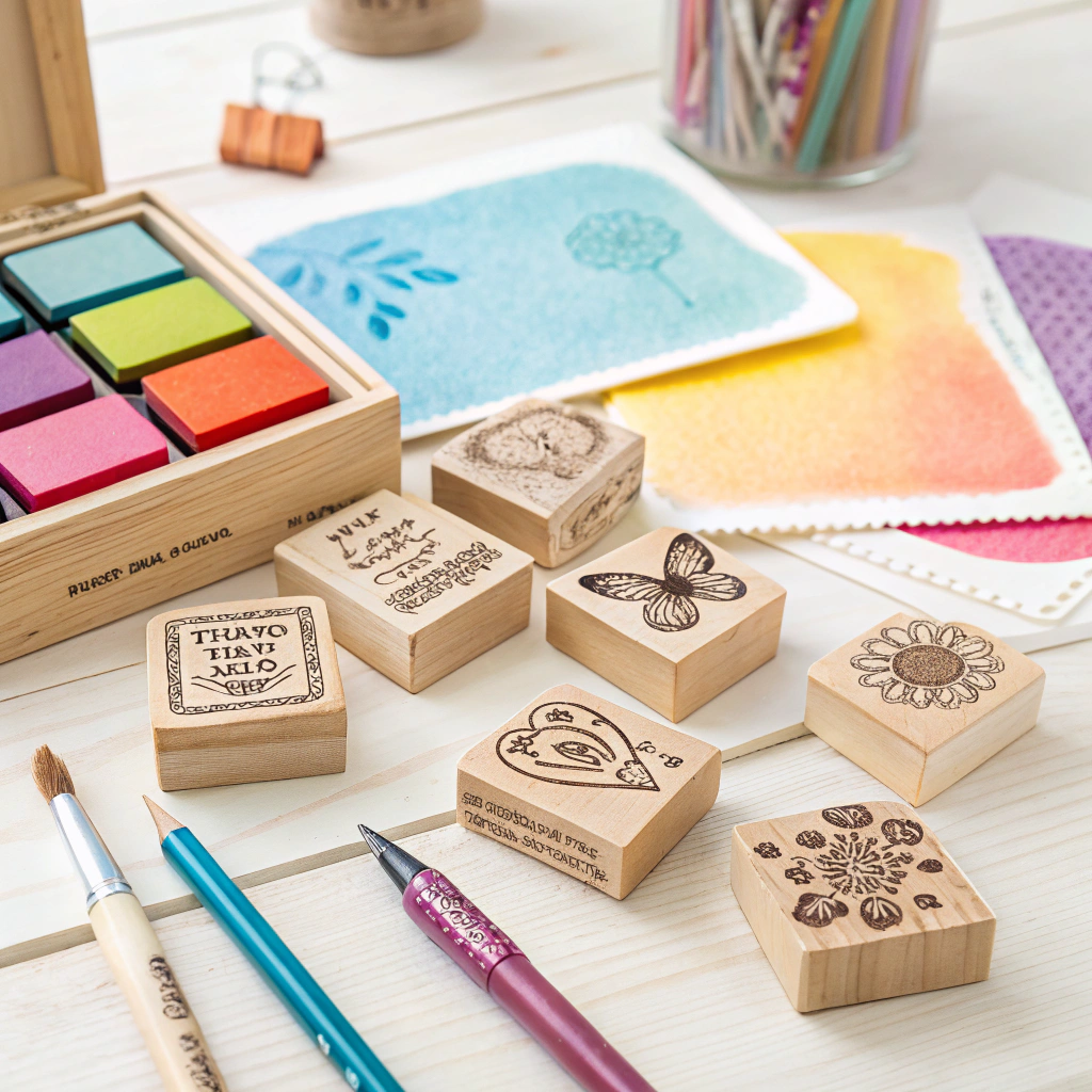 Whimsical cartoon characters and friendly monster stamp designs