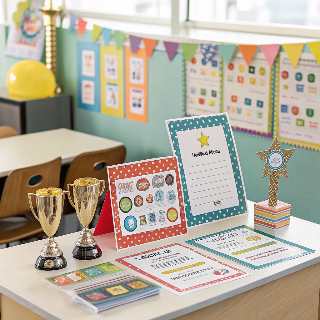 Reward stamps for homework and school craft projects